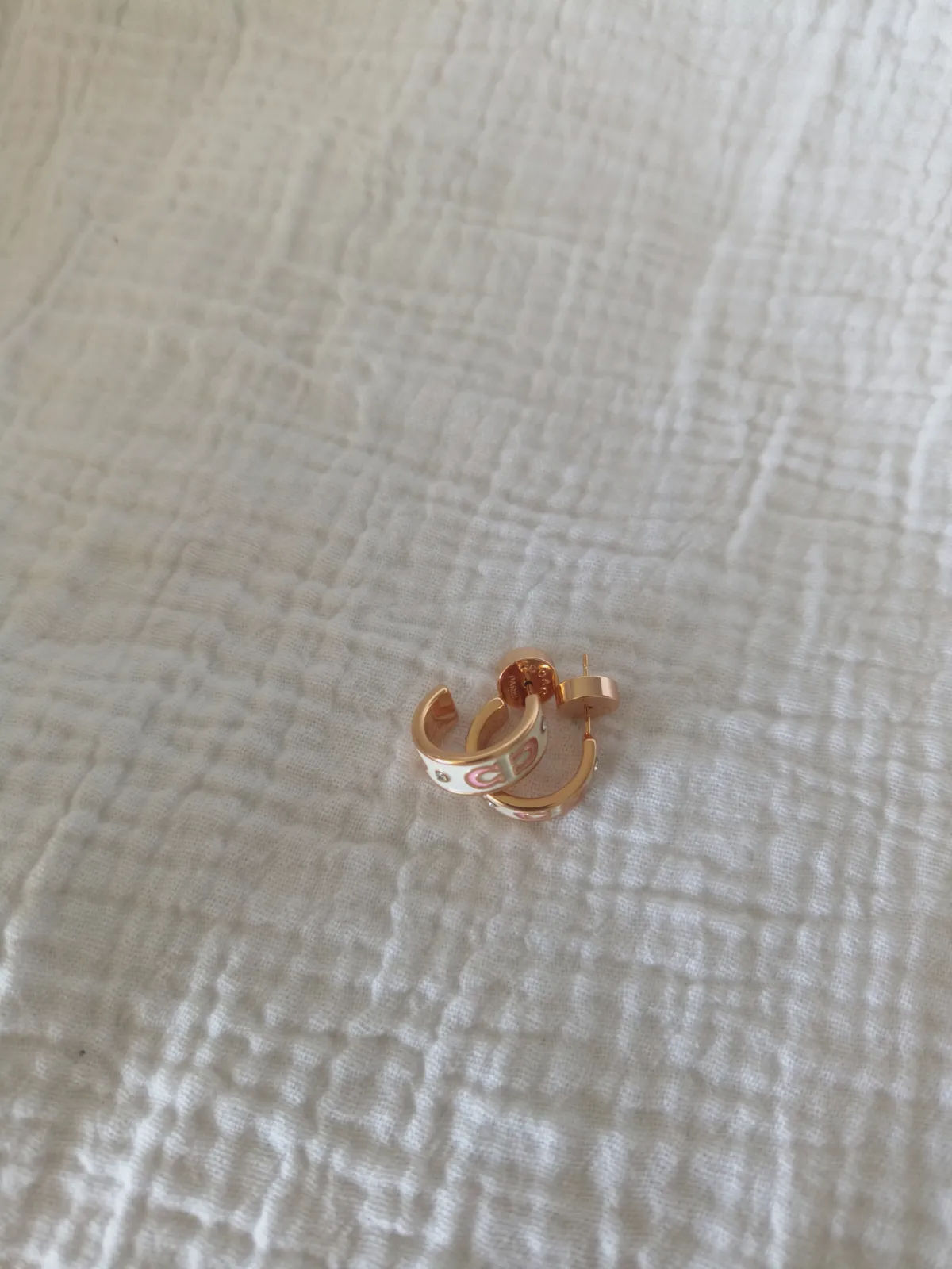 Boucles d'oreilles coach or rose neuves – Coach 3