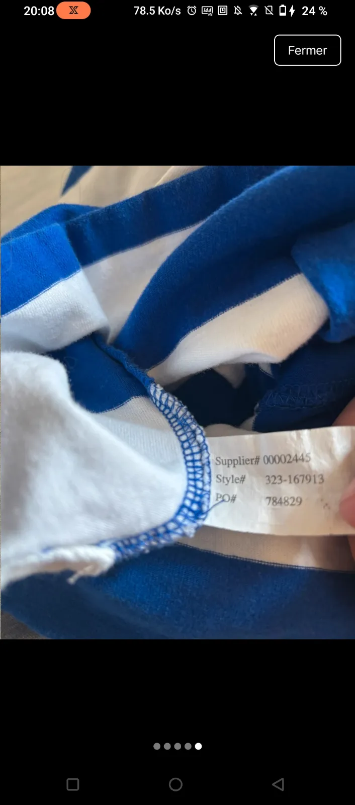 Polo rugby Polo Ralph Lauren rayé bleu blanc 3