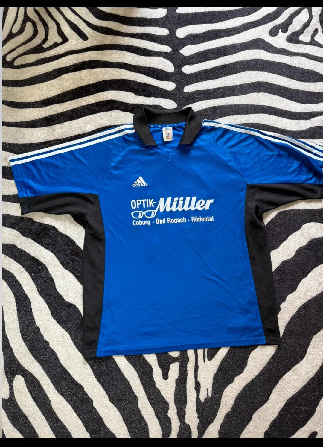 T-shirt bleu Adidas vintage oversize 2