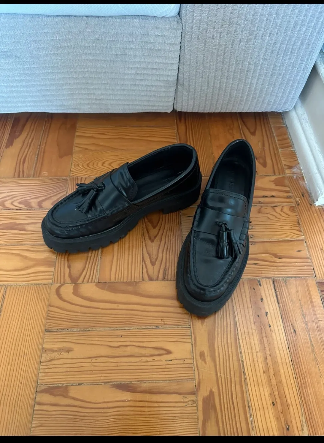 Mocassins noirs avec glands