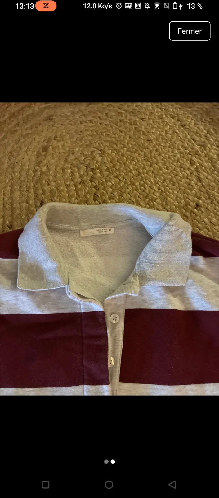 Pull rayé bordeaux blanc Harvard Universität 2