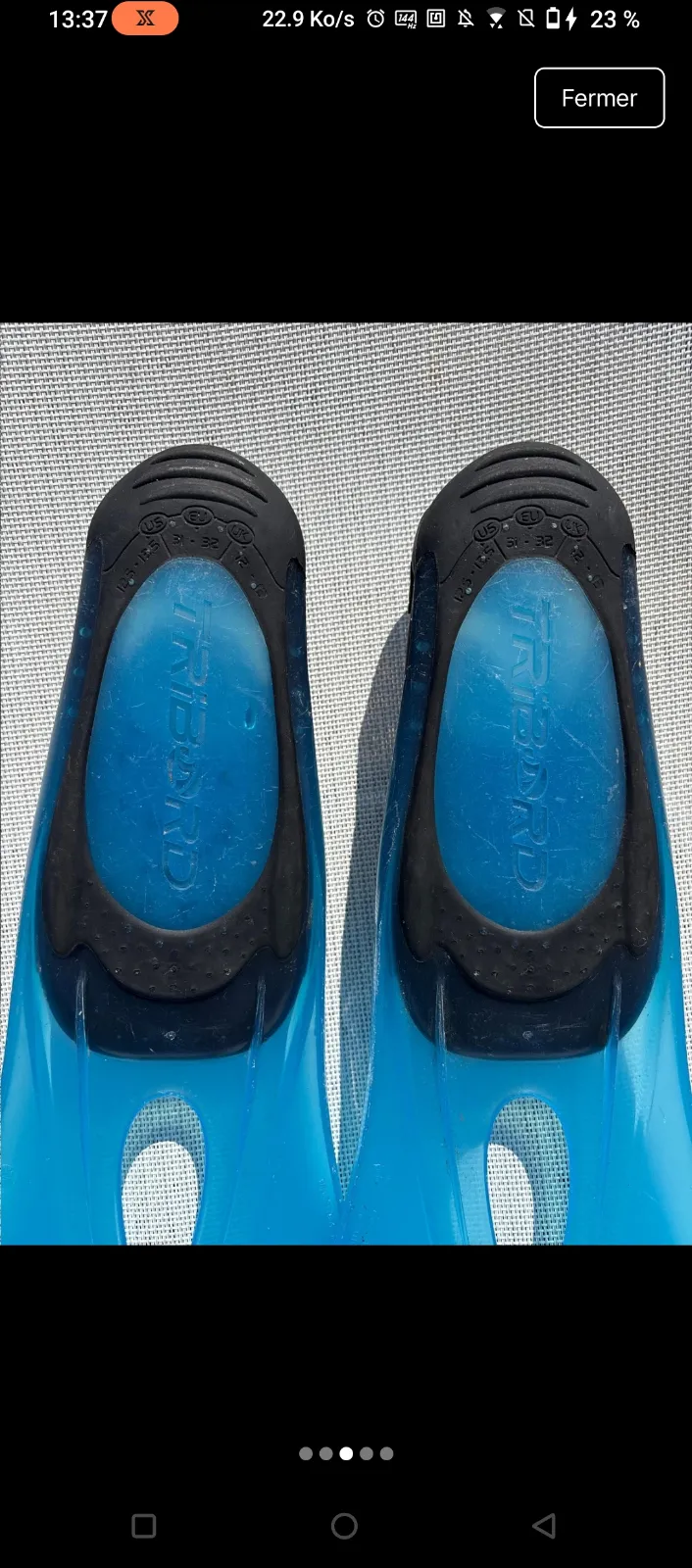 Palmes de plongée bleu et noir 2