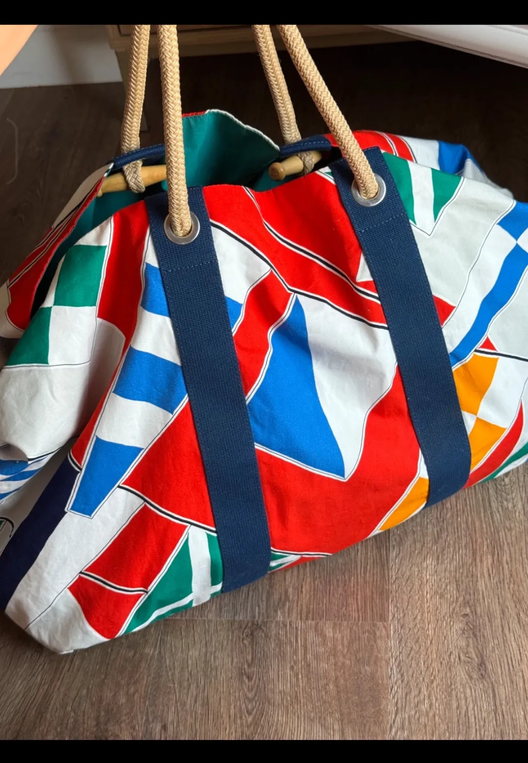 Sac à main Hermès coloré motif géométrique 2