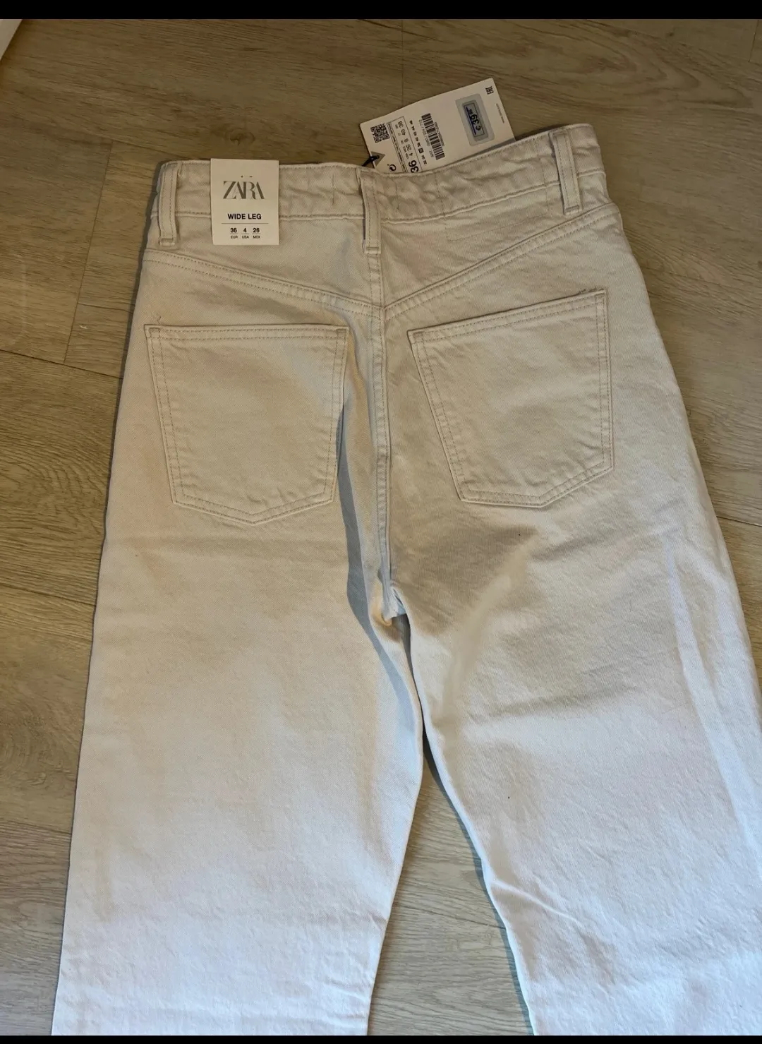 Jean Zara Wide Leg beige neuf avec étiquettes 3
