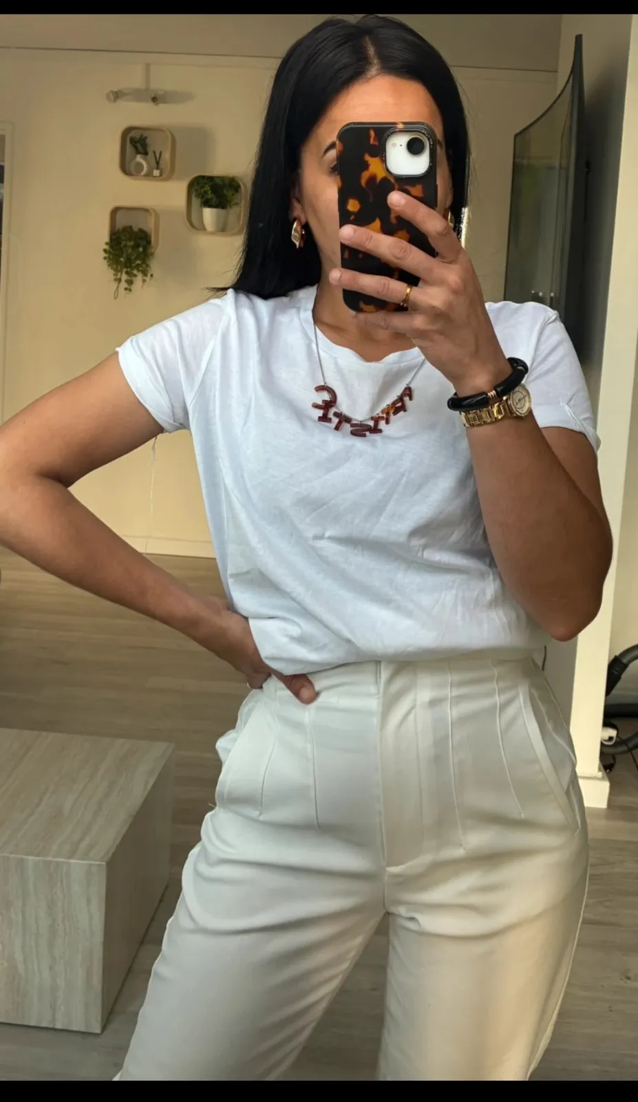 T-shirt blanc basique coton