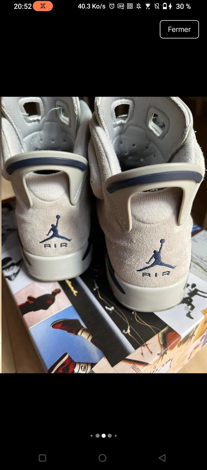 Air Jordan 6 Retro blanche bleu ciel 5