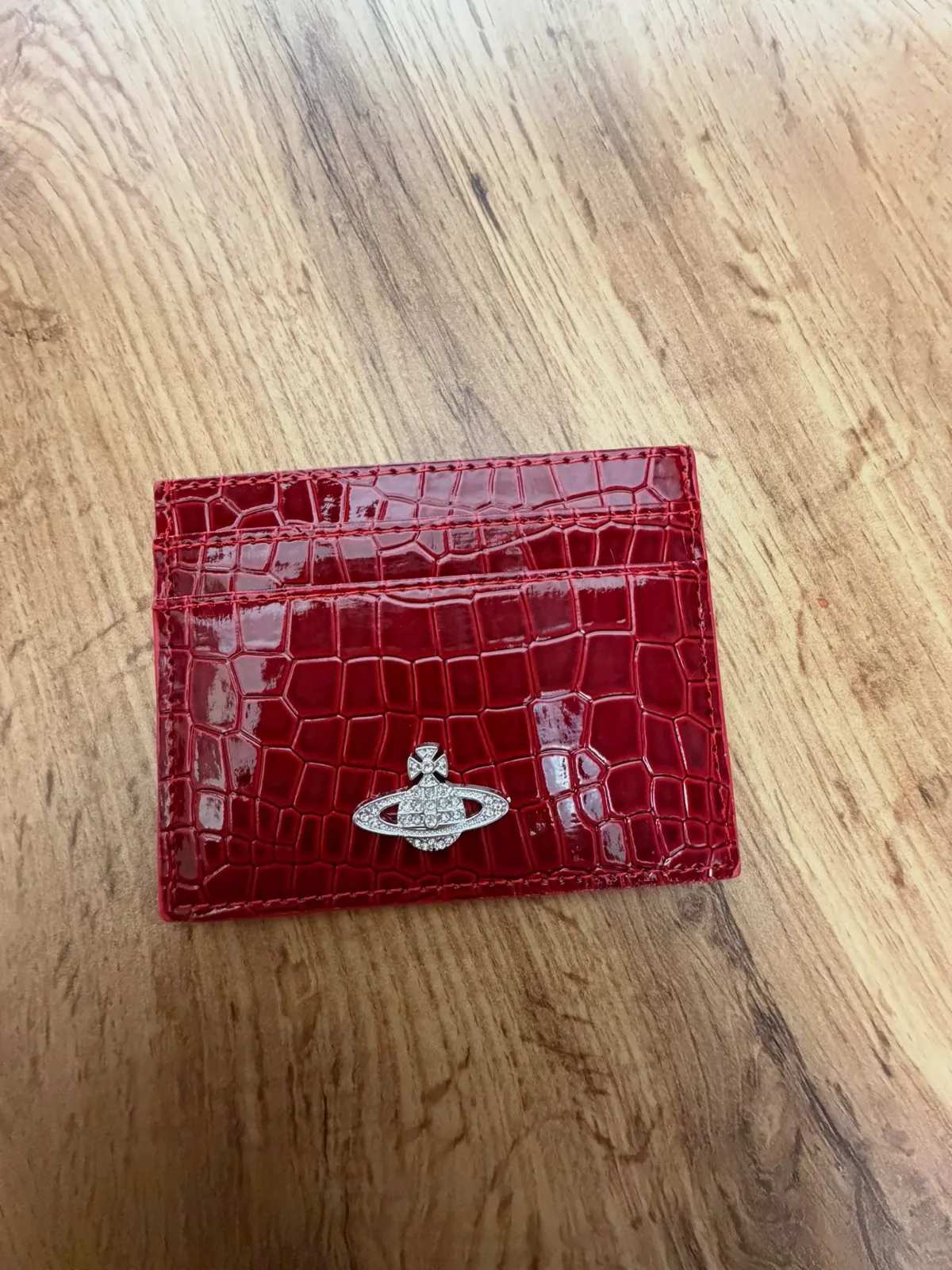 Porte-cartes Vivienne Westwood effet crocodile rouge – Vivienne Westwood – taille Taille unique 6