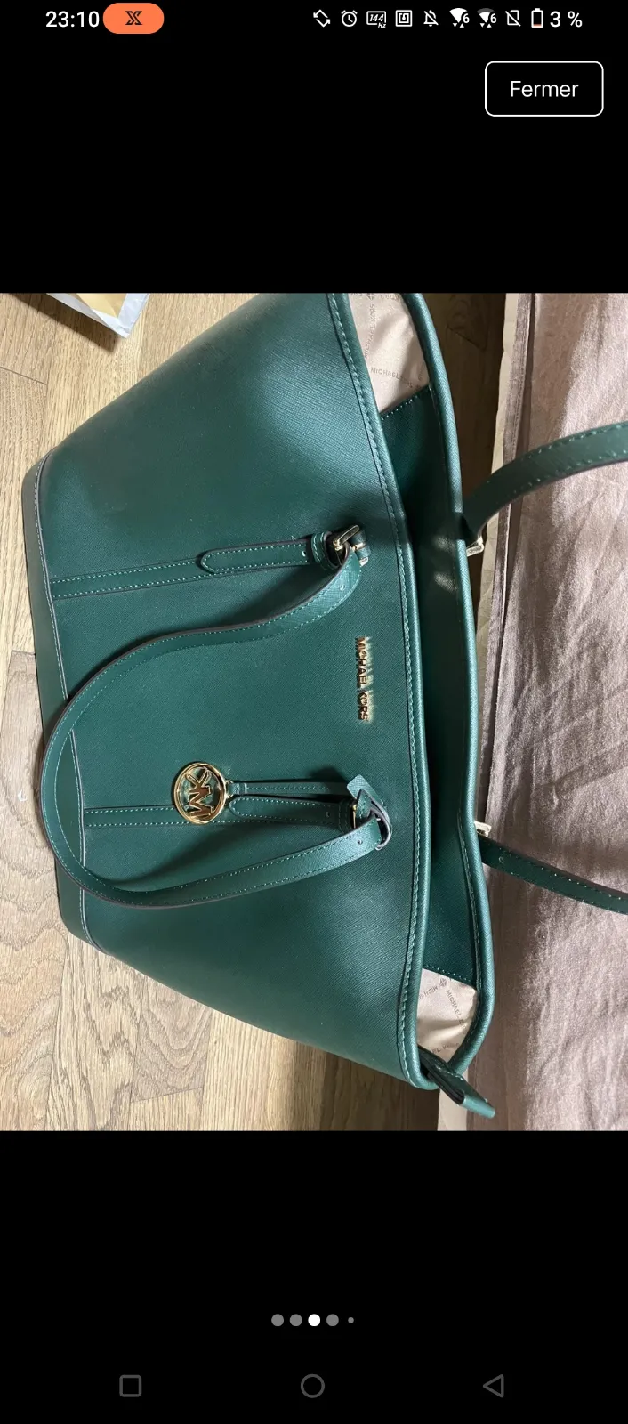 Sac Michael Kors tote vert canard 4