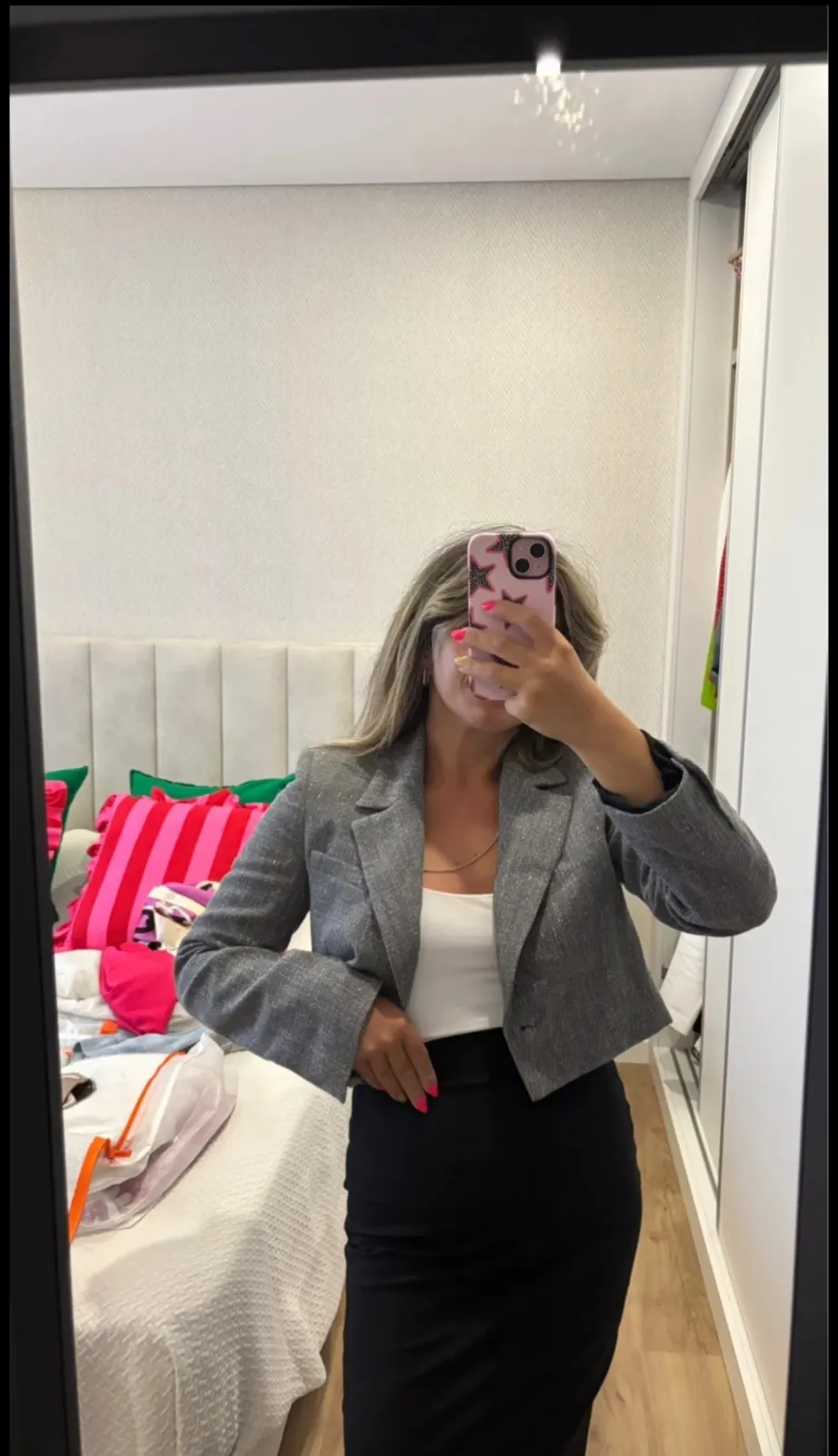 Gray Blazer Jacket Classic Style 4
