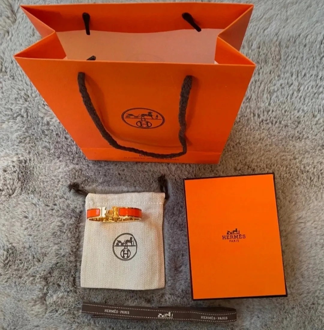 Bracelet Hermès Clic H rouge orange GM 2