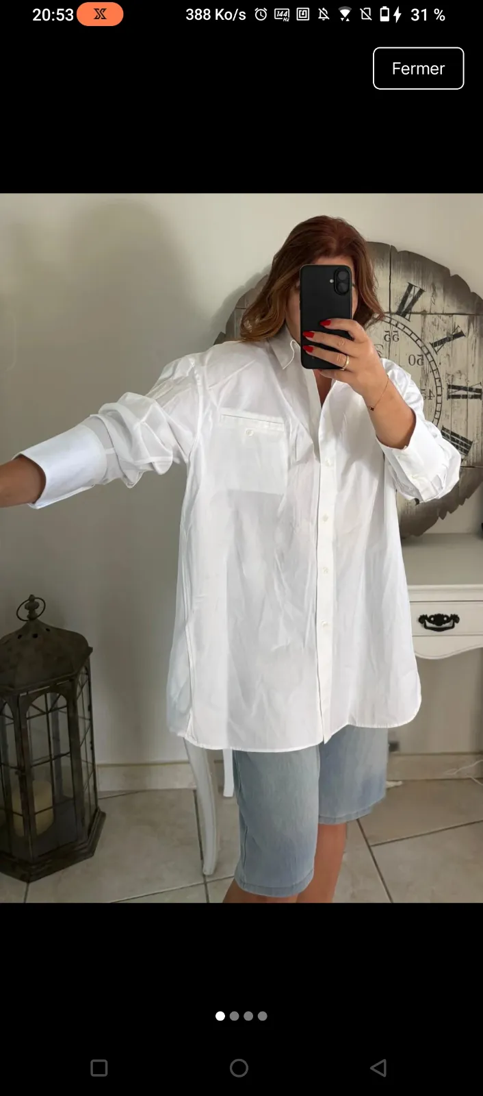 Chemise blanche oversize femme 4