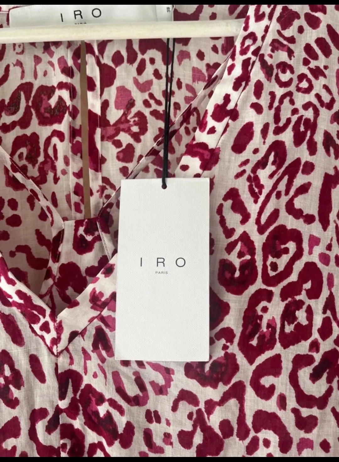 Robe courte IRO imprimé léopard rose 4