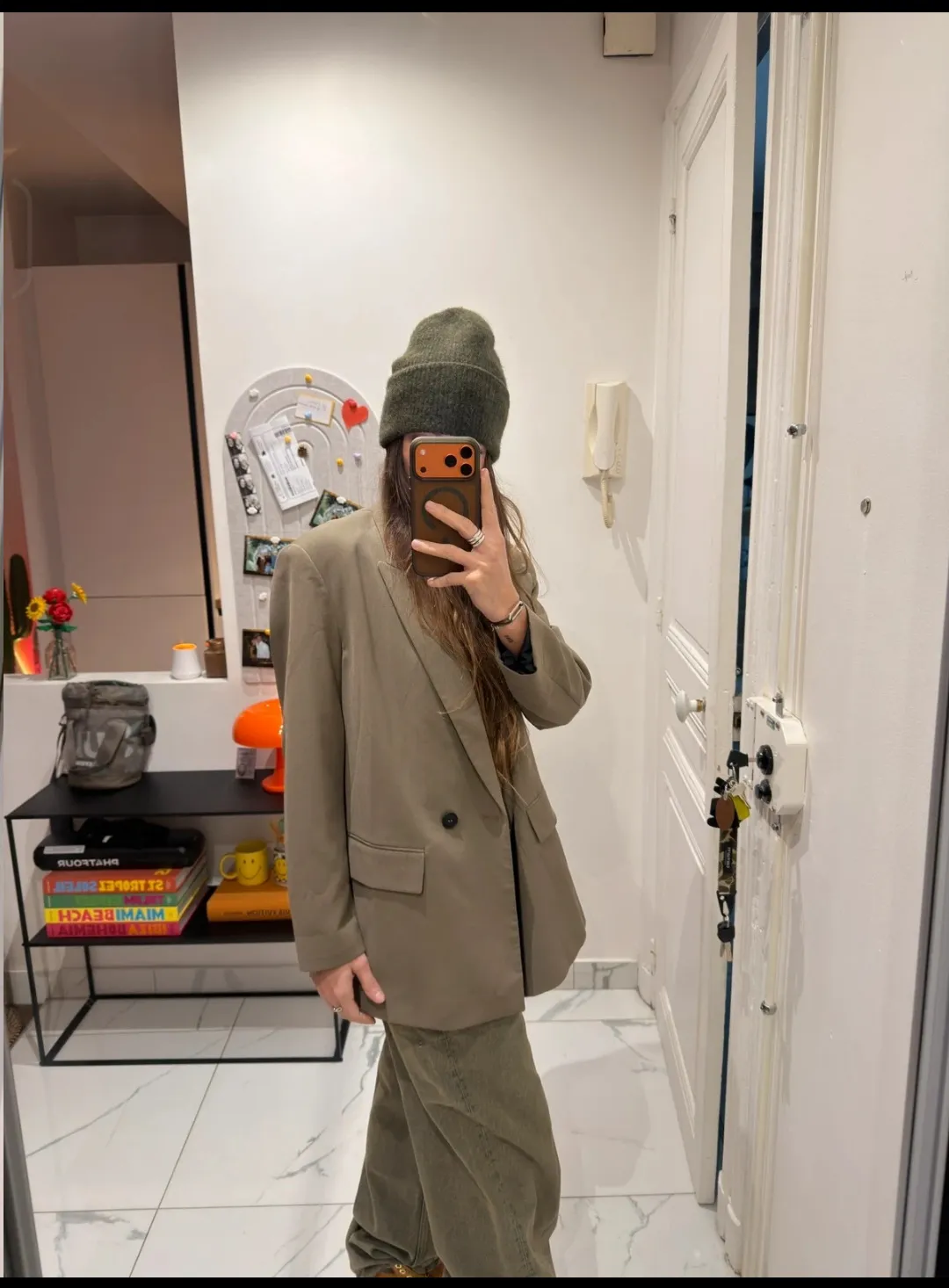 Blazer kaki oversize femme 4