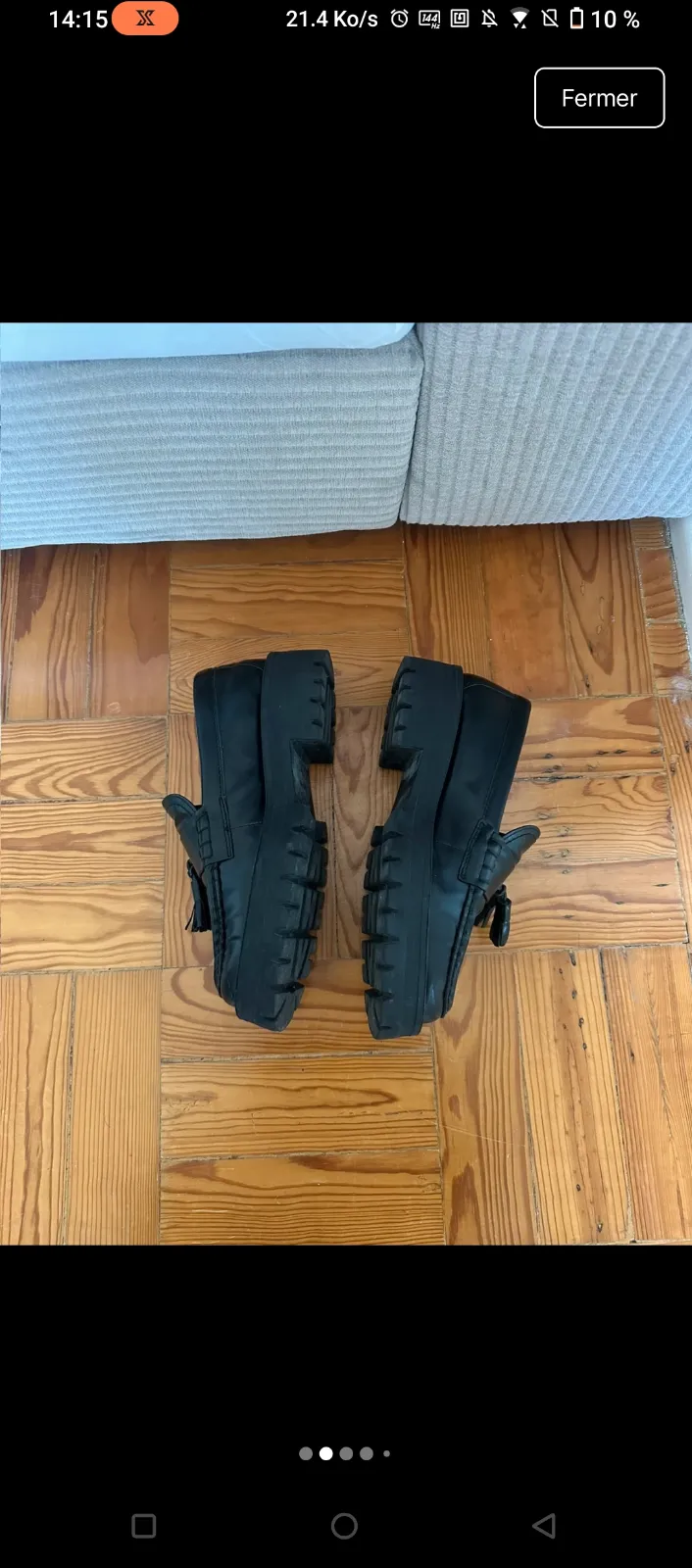 Mocassins noirs avec glands 2