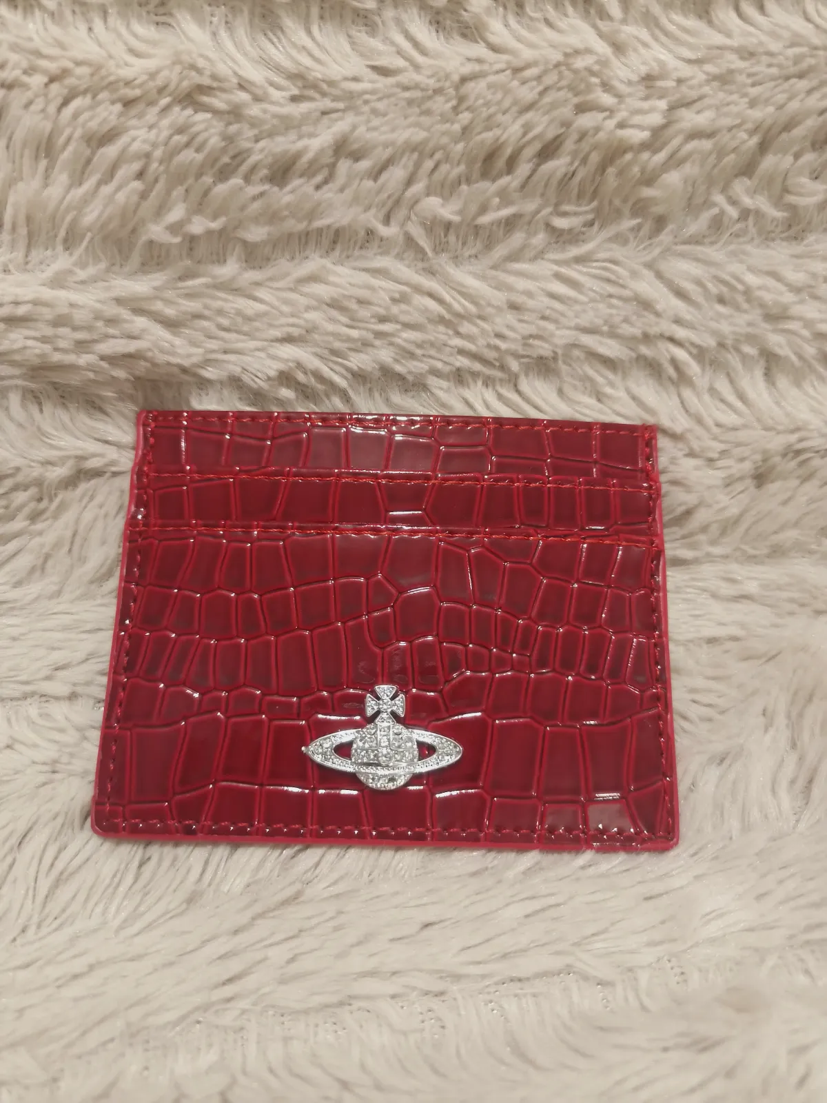 Porte-cartes Vivienne Westwood effet crocodile rouge – Vivienne Westwood – taille Taille unique 6