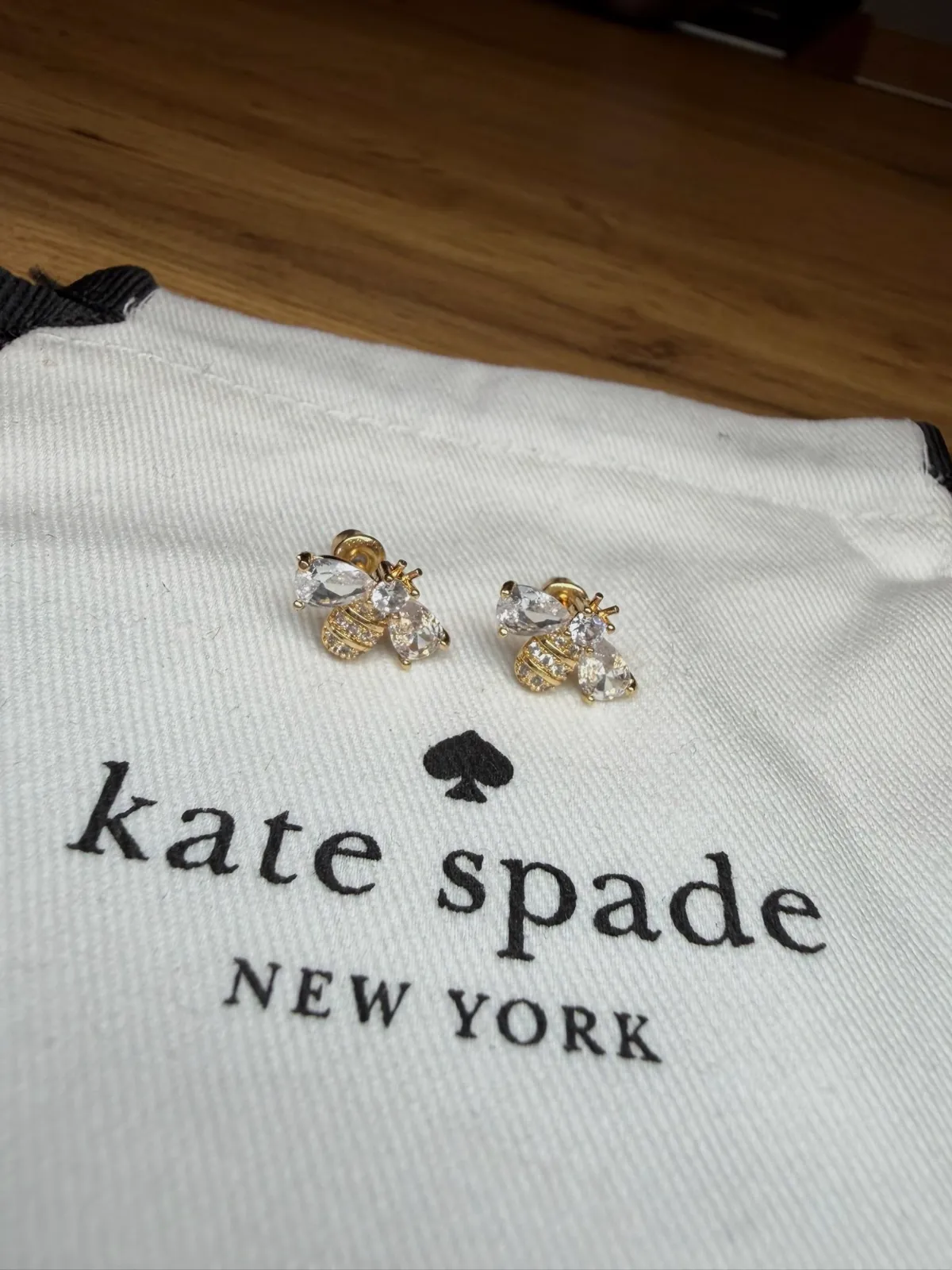 Boucles d'oreilles Kate Spade abeilles dorées et strass – Kate Spade – taille Taille unique 3