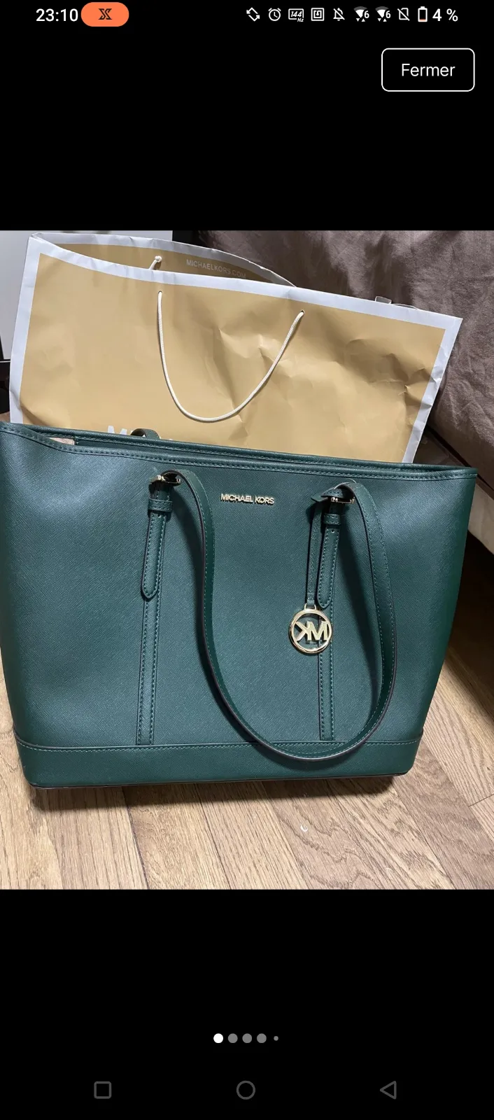 Sac Michael Kors tote vert canard 5