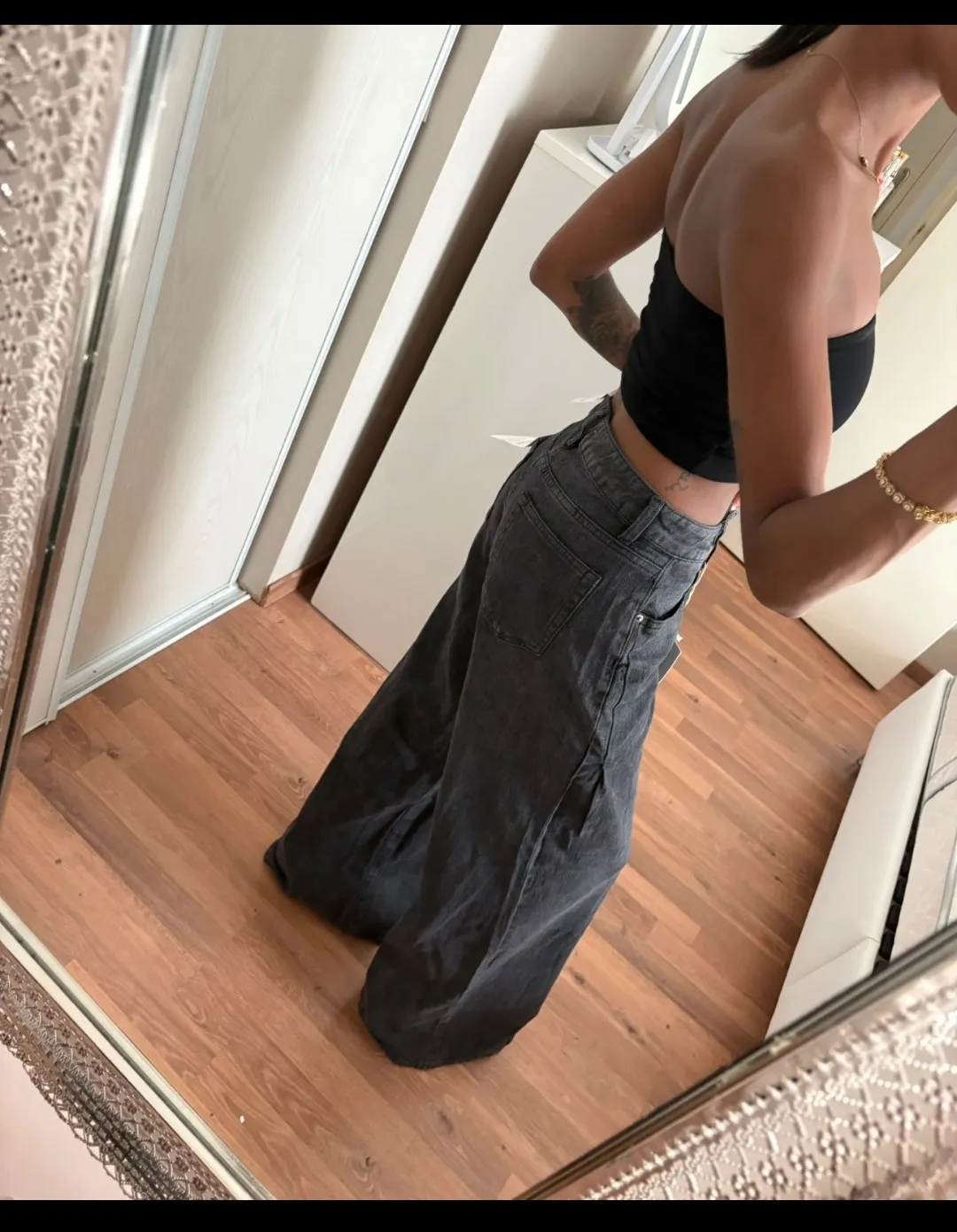 Combinaison Zara denim noir ajustée