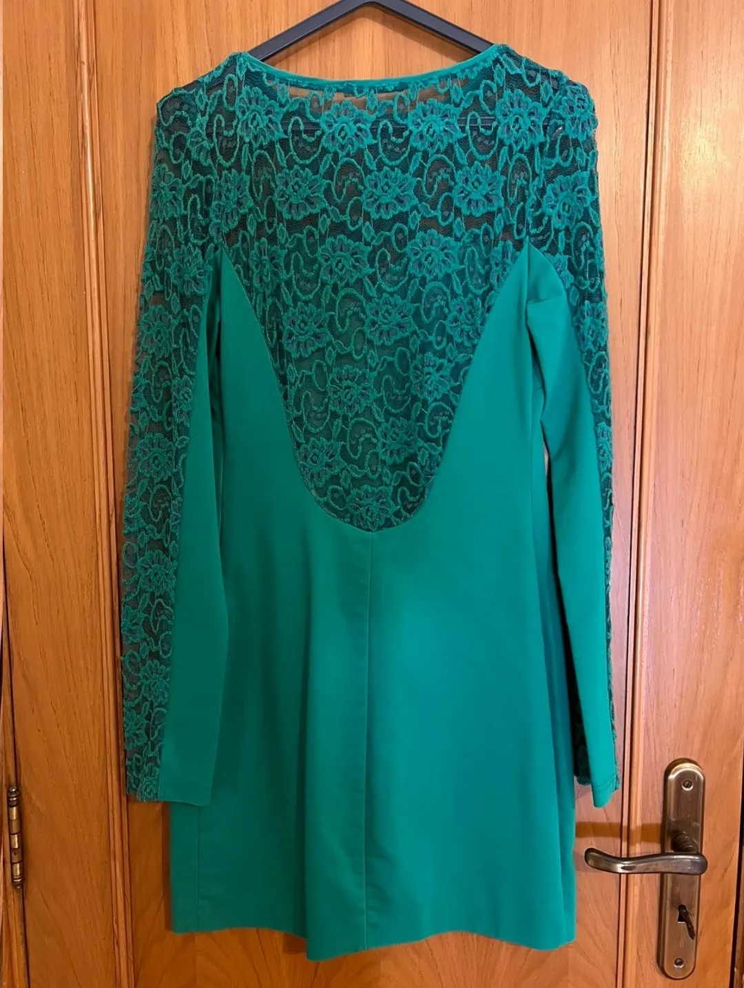 Sandro Green Lace Long Sleeve Top 2