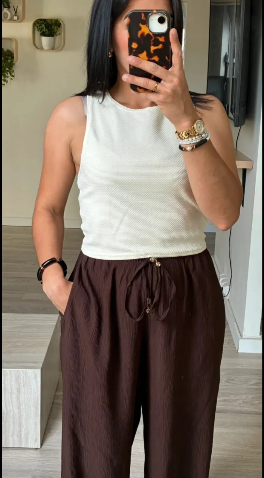 Chemise blanche H&M coton manches courtes