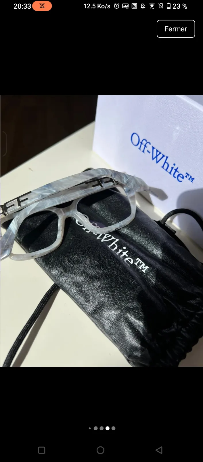 Lunettes Off-White monture translucide 7