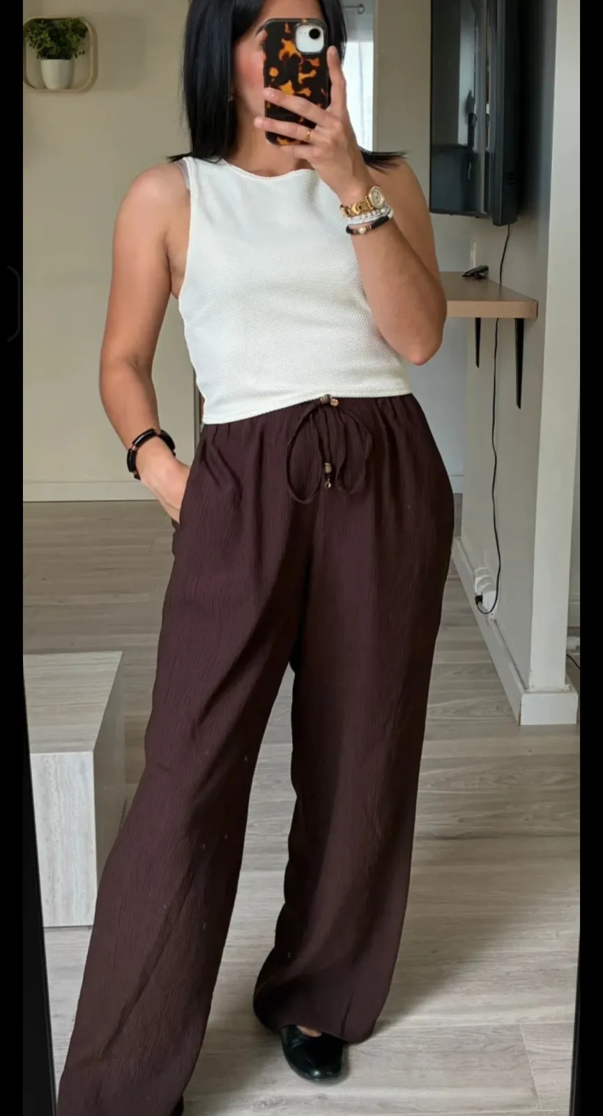 Chemise blanche H&M coton manches courtes 2