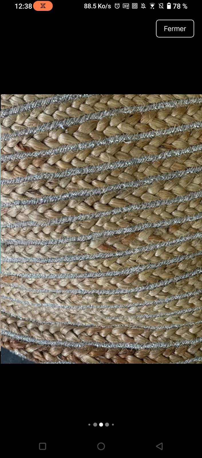 Sac panier en paille naturelle tressée 5