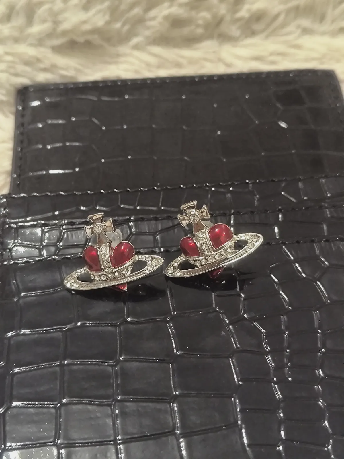 Boucles d'oreilles Vivienne Westwood Orbe cœur rouge – Vivienne Westwood – taille Taille unique 5