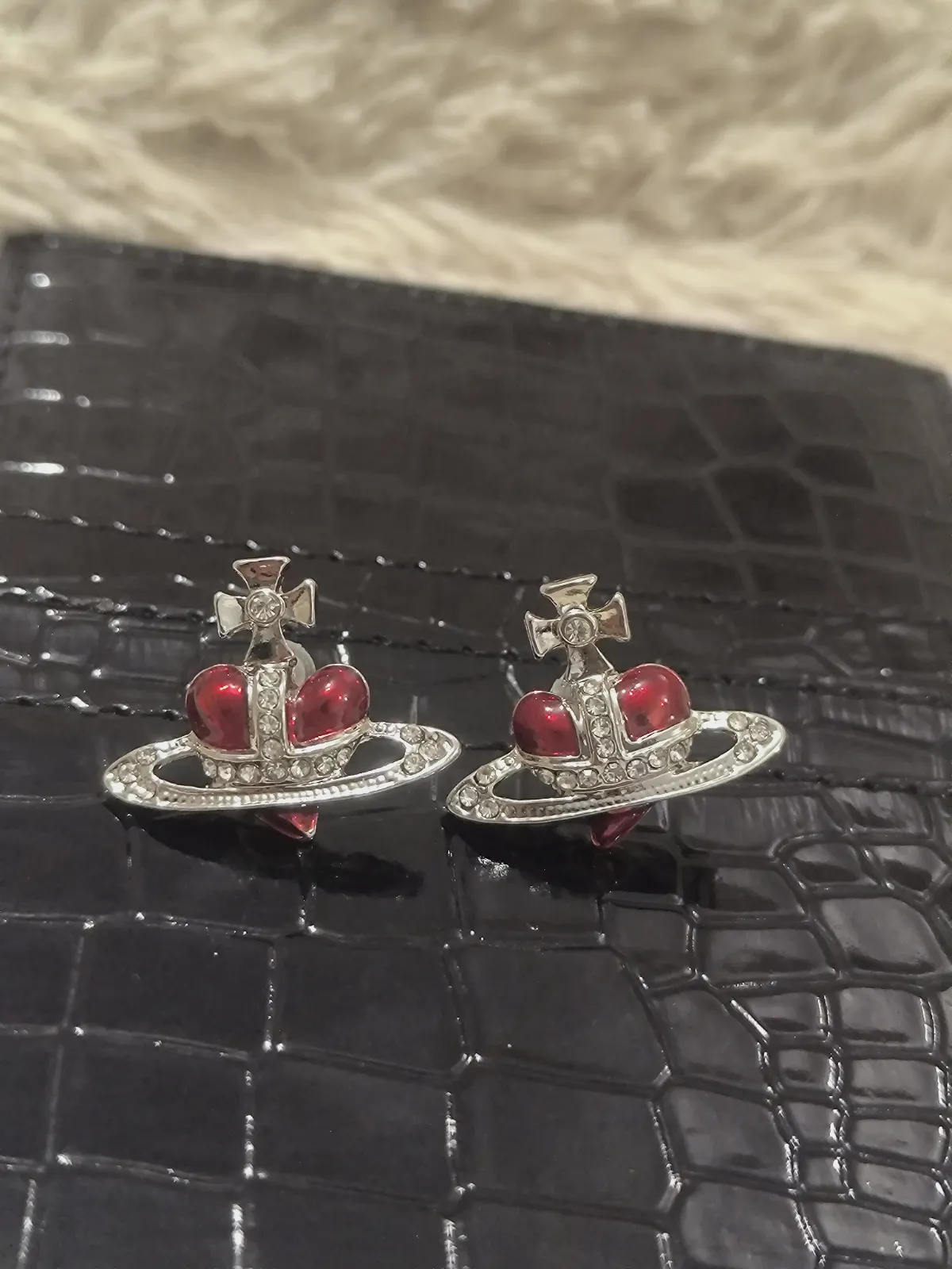 Boucles d'oreilles Vivienne Westwood Orbe cœur rouge – Vivienne Westwood – taille Taille unique 3
