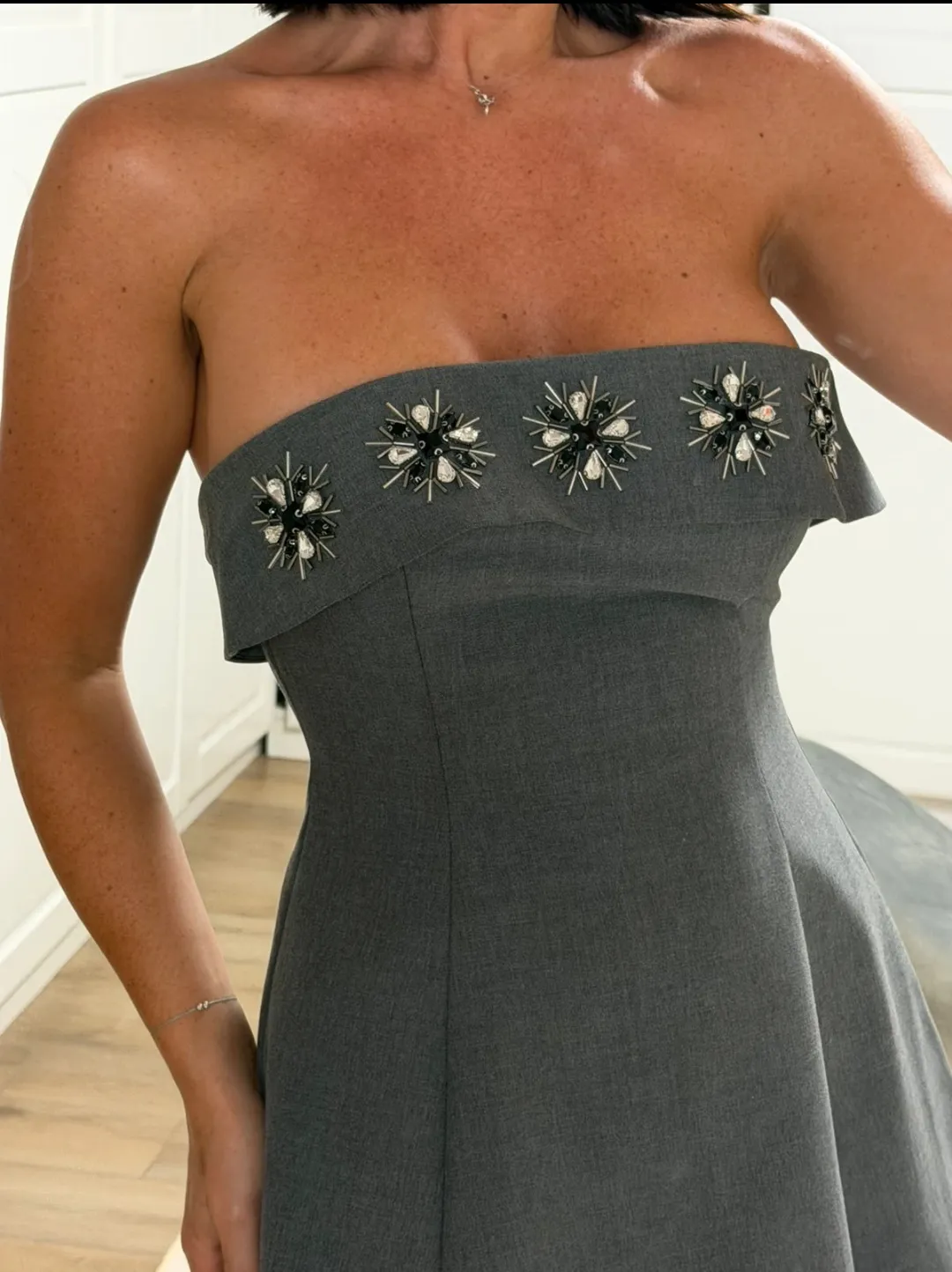 Black Strapless Star Dress 2