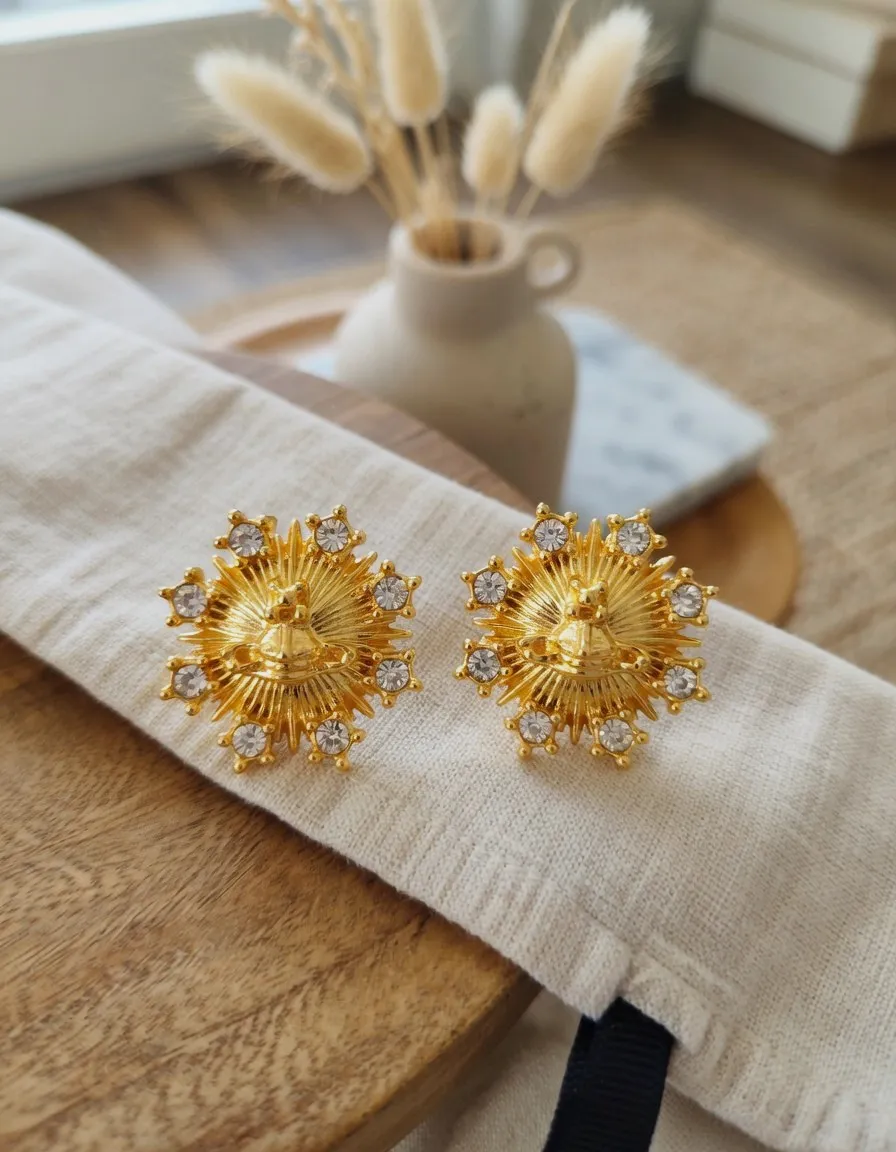 Boucles d'oreilles soleil dorées Vivienne Westwood – Vivienne Westwood – taille Taille unique 2