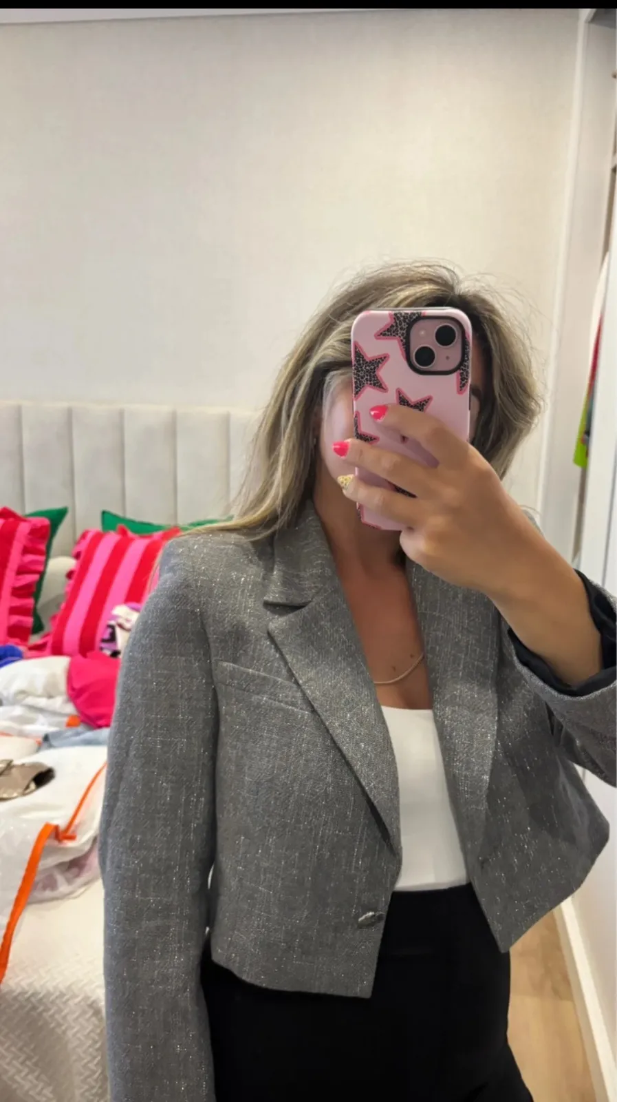 Gray Blazer Jacket Classic Style 3