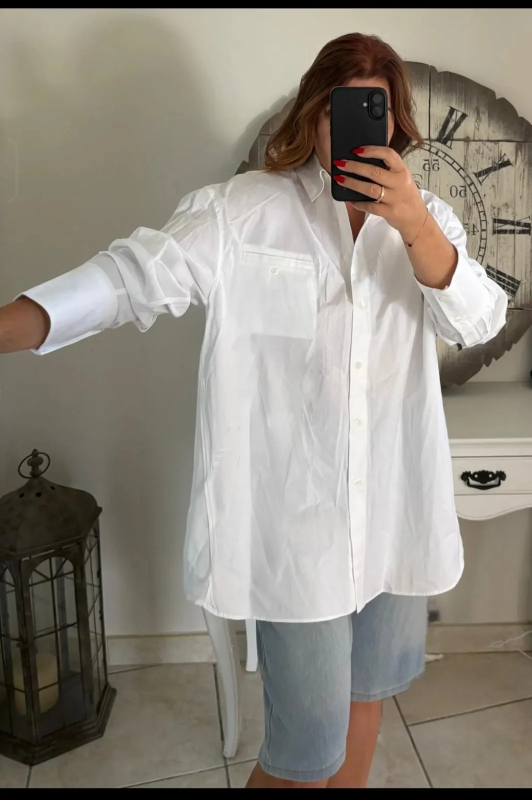 Chemise blanche oversize femme