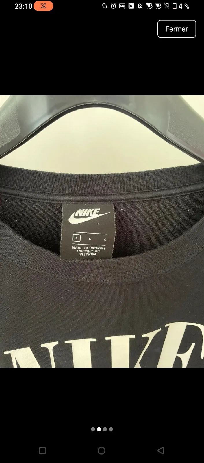 Nike T-shirt noir manches colorées 4