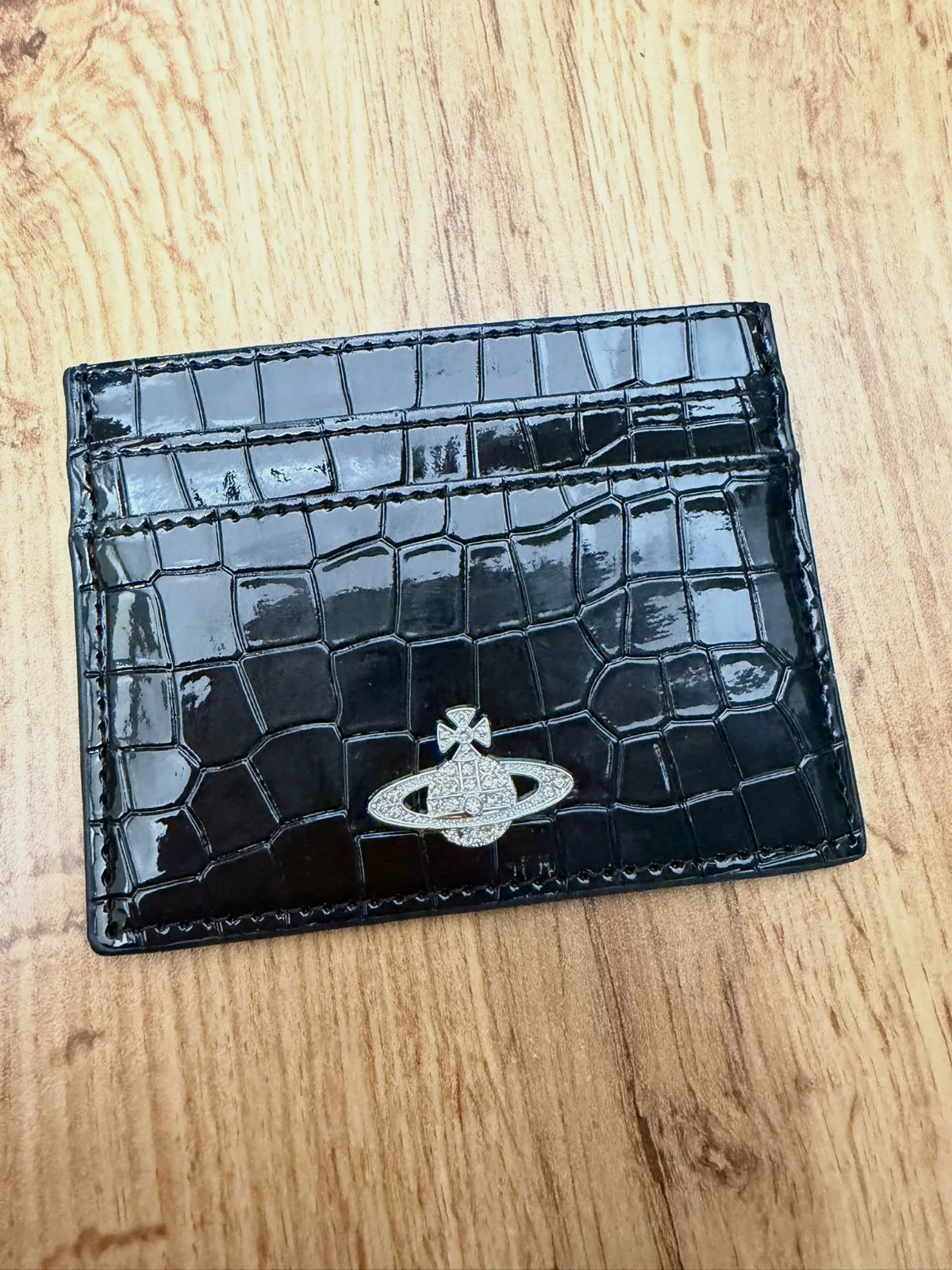Porte-cartes Vivienne Westwood effet crocodile noir – Vivienne Westwood – taille Taille unique 6