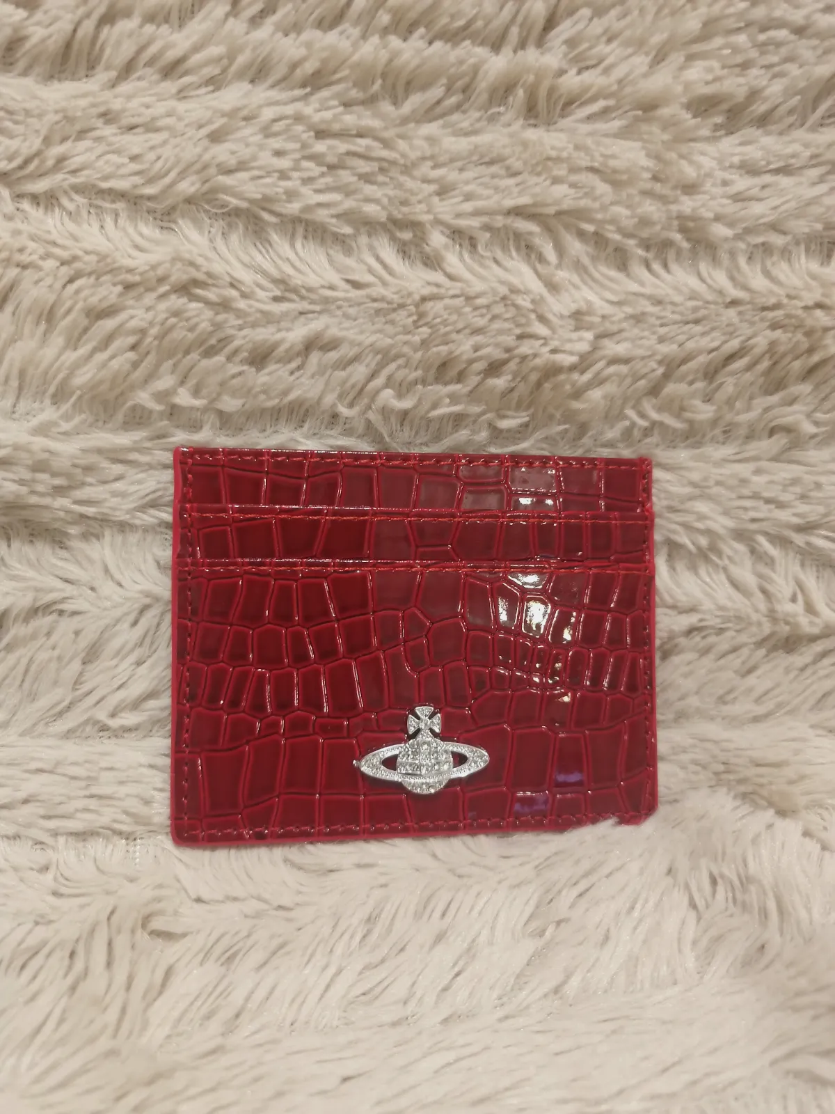 Porte-cartes Vivienne Westwood effet crocodile rouge – Vivienne Westwood – taille Taille unique 3