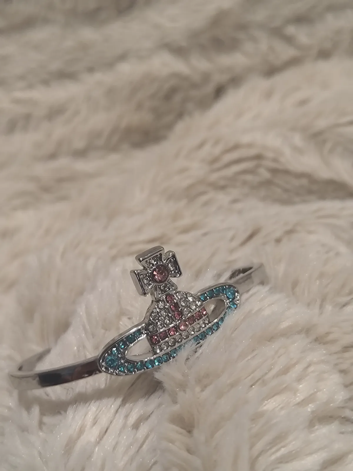 Bracelet jonc Vivienne Westwood avec orbe strassé – Vivienne Westwood – taille Taille unique 6