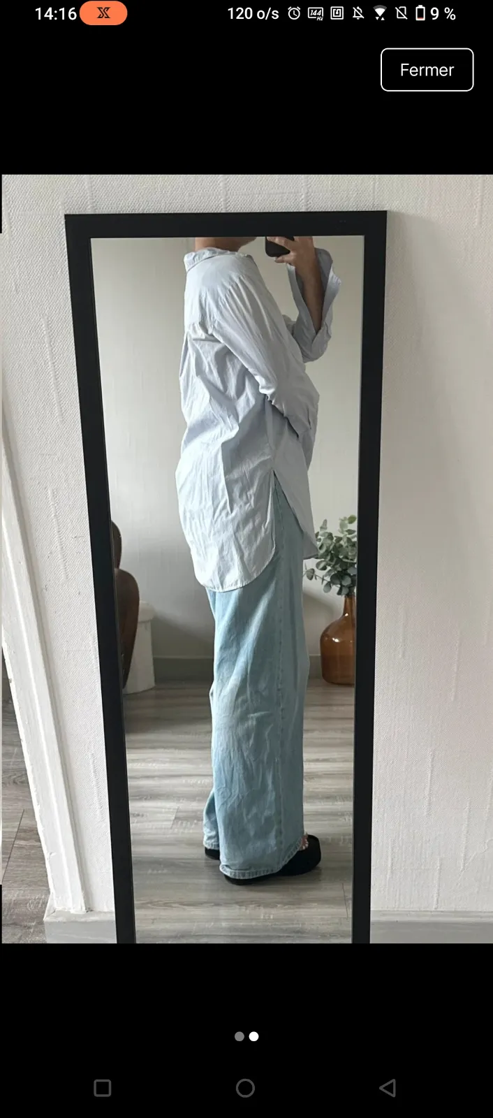 Chemise blanche oversize coton 2