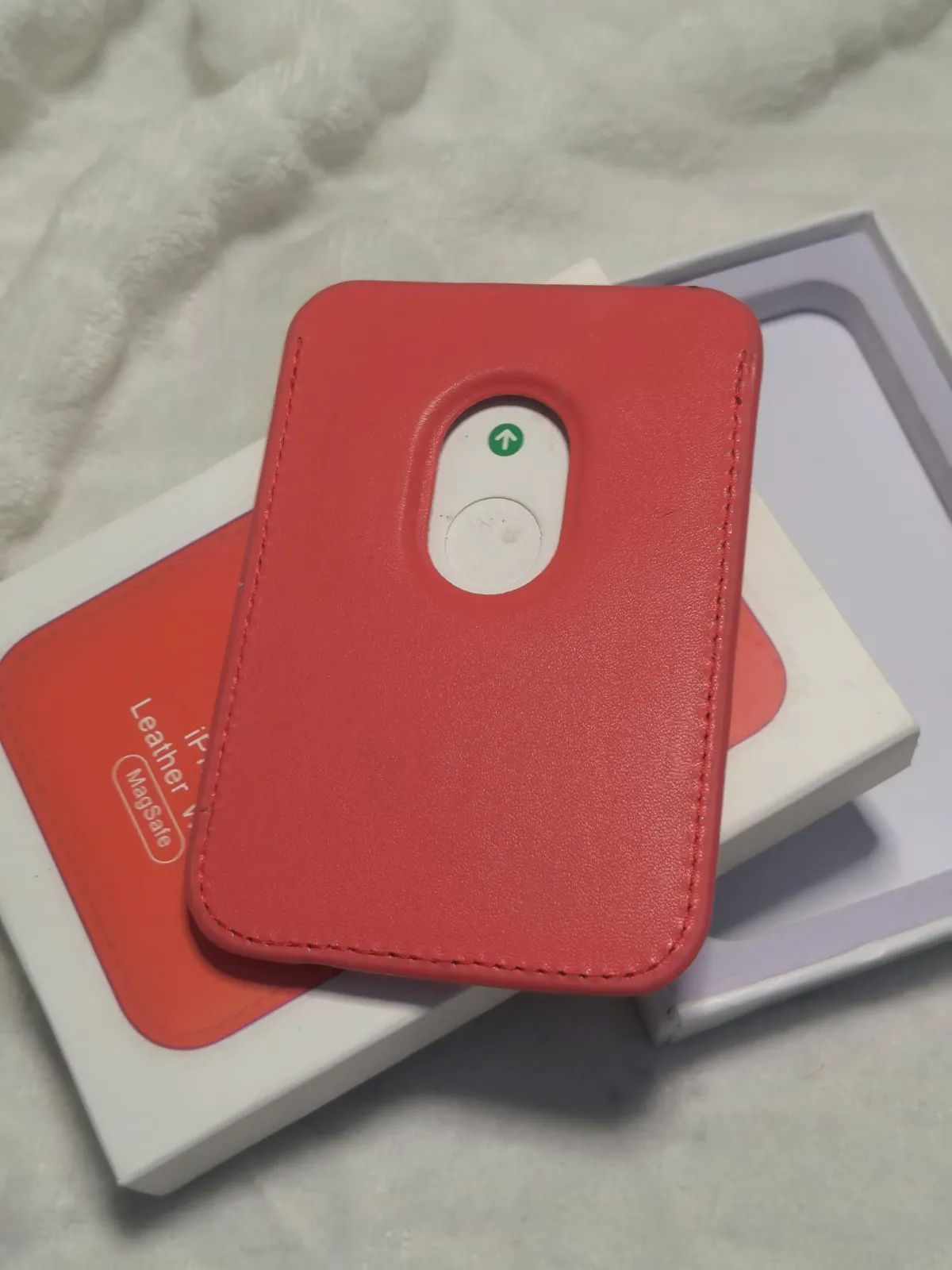 Porte-cartes Magsafe en cuir Apple rouge – Apple 2