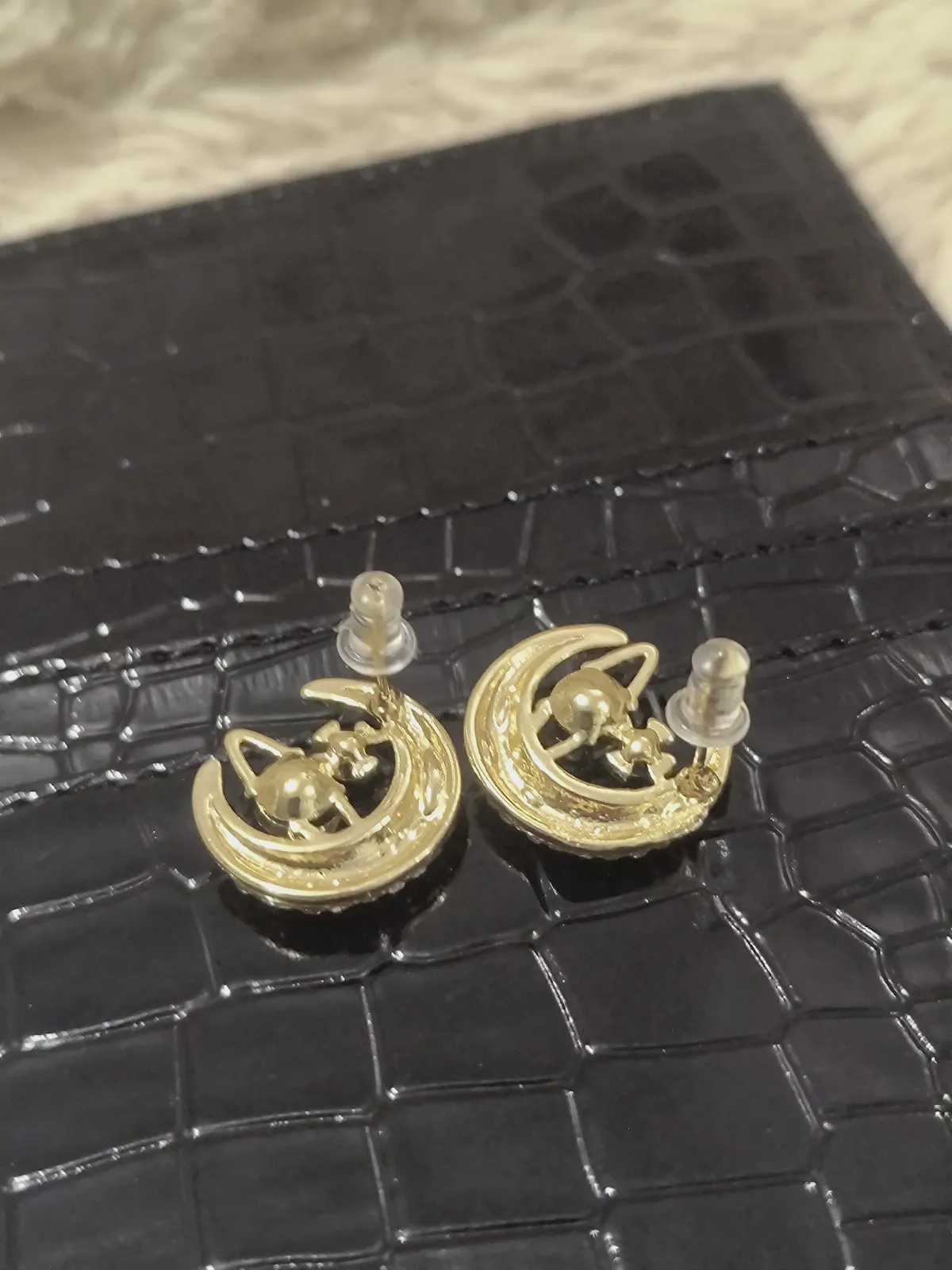 Boucles d'oreilles croissant de lune dorées – Vivienne Westwood – taille Taille unique 4
