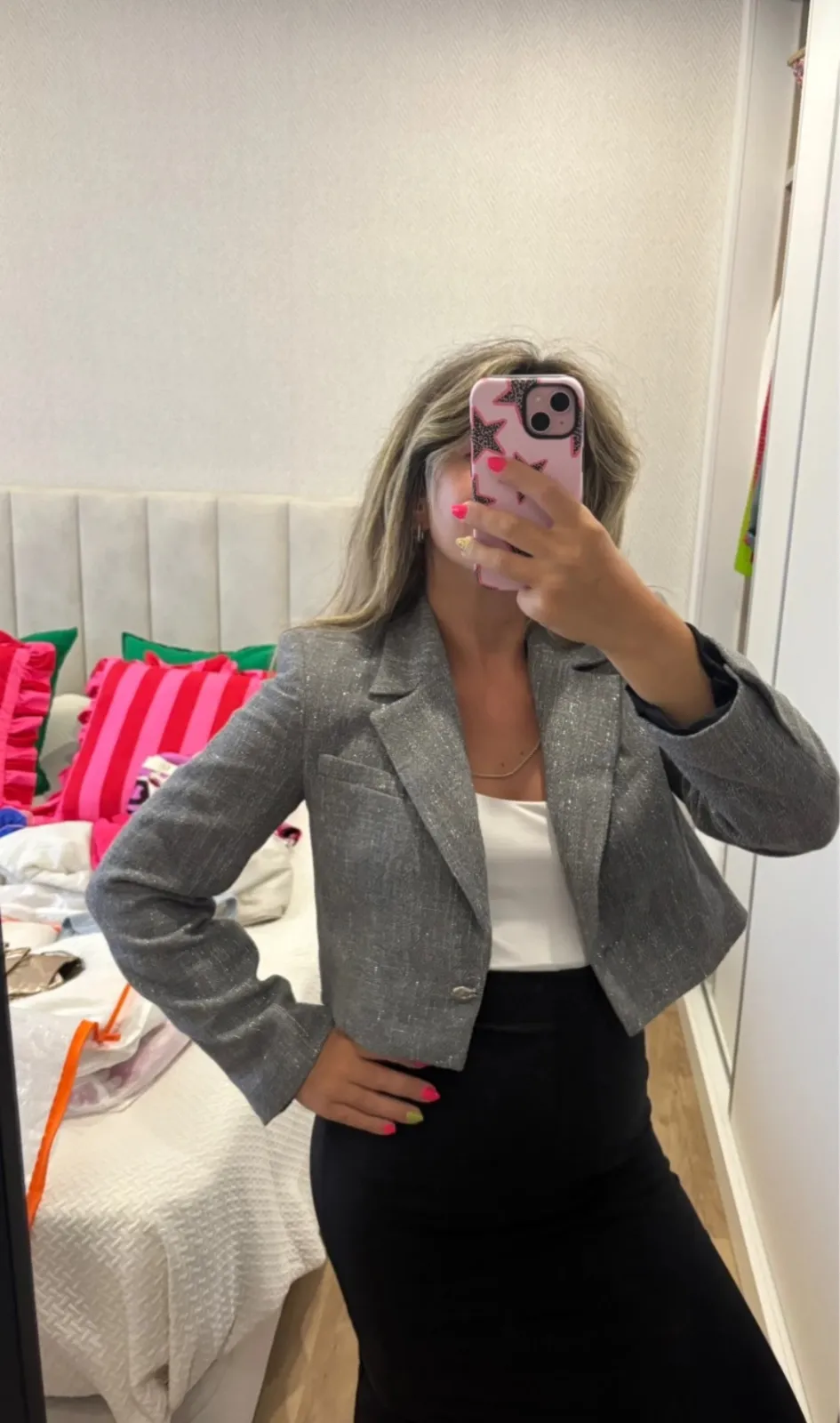 Gray Blazer Jacket Classic Style 2