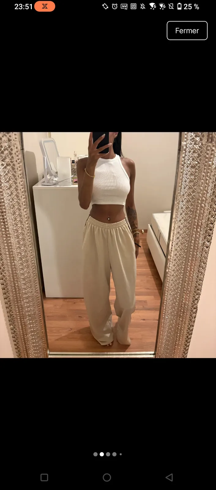 Robe blanche courte sans manches 4
