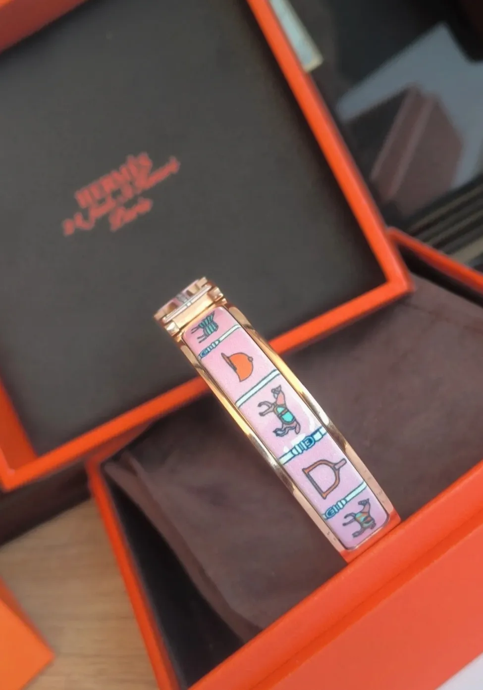 Bracelet Hermès Clic H - Or rose GM 8