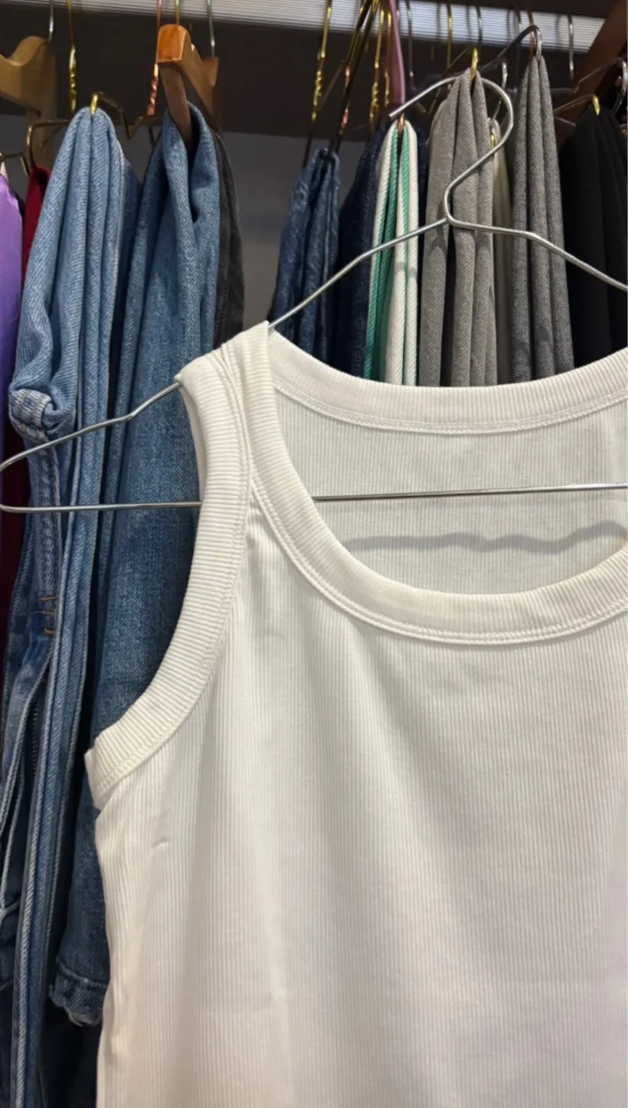 White Basic Cotton Tank Top 2