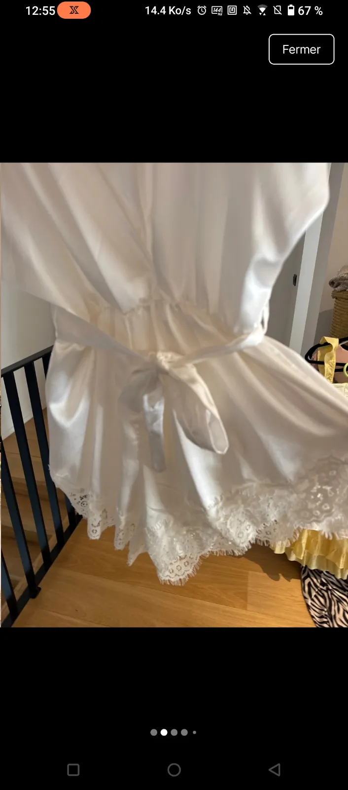 Robe portefeuille blanche dentelle 2