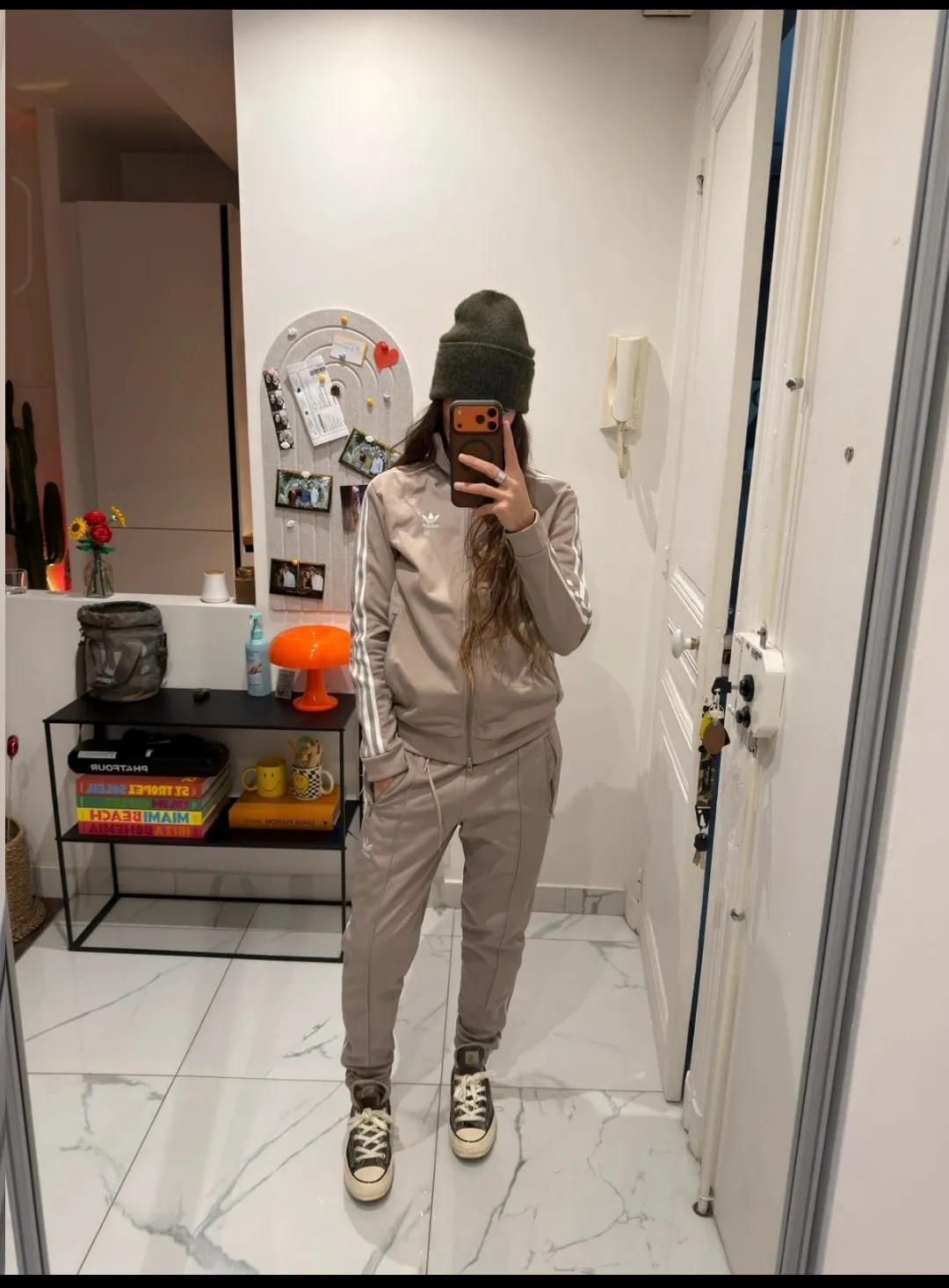 Pantalon gris jogger taille haute adidas 2