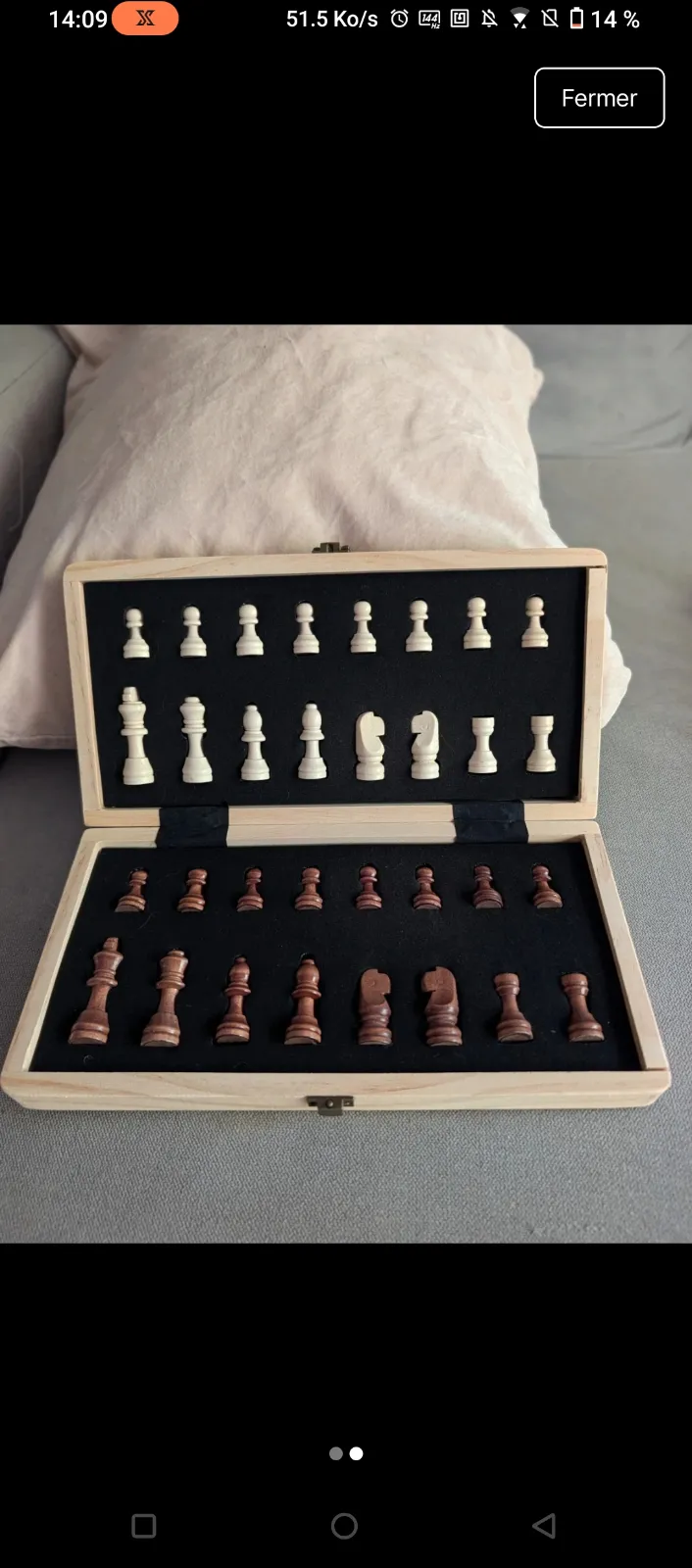 Omega Psi Phi Jeu d'échecs bois 3