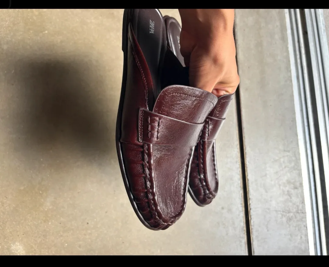 Mules mocassins velours bordeaux 3