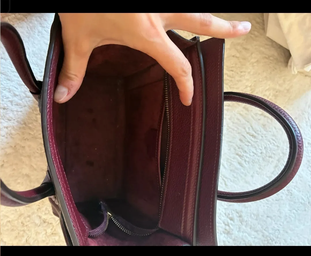Céline Luggage Tote Bordeaux Cuir 9