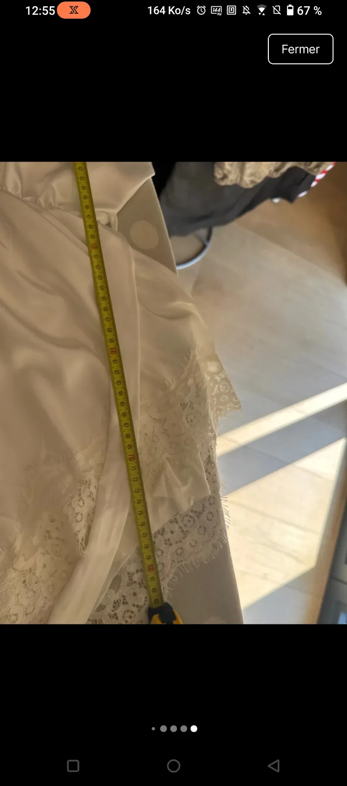 Robe portefeuille blanche dentelle 6